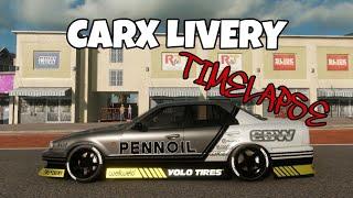 TIMELAPSE LIVERY CARX | ТАЙМЛАПС ПО ВИНИЛАМ В CARX | NISSAN SKYLINE R34 4-DOOR