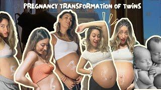 PREGNANCY TRANSFORMATION TWINS | Belly Growth | AFRODITI PETRINOLI | AFROSTUBE