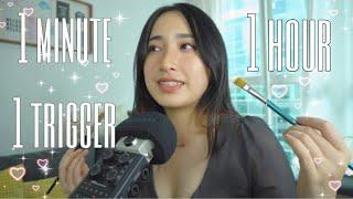 ASMR 1 minute, 1 trigger, 1 hour for Sleep 