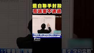 藍白聯手封殺國會改革覆議案｜TVBS新聞