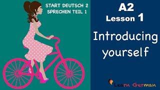 Learn German A2 | Introducing yourself | sich vorstellen | German for beginners | A2 - Lesson 1