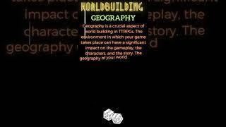 Worldbuilding Geography 1 #tabletoproleplaying #tabletop #tabletoproleplayinggames