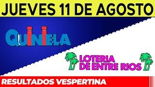 Resultados Quinielas Vespertinas de Córdoba y Entre Ríos, Jueves 11 de Agosto