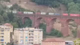 Treno merci e652 tigre container,Ceranesi,trains hunter, trainspotting,railways,succursale Giovi