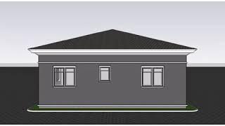 3 Bedroom flat plan Drawing (3D rendering) in Benin City, Nigeria