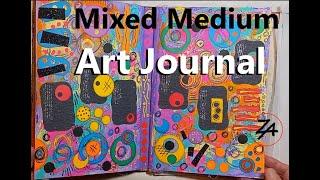 Mixed Media Art Journal , flip through