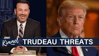 Hilarious! Jimmy Kimmel Roasts Trump’s Threats Against Canada and Trudeau’s Response