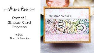 Starry Night Stencil Shaker Card Process | Cardmaking with Paper Rose Studio