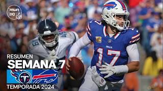 Tennessee Titans vs. Buffalo Bills | Resumen en español | NFL Semana 7 - Highlights 2024