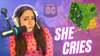 girl CRIES playing OG fortnite