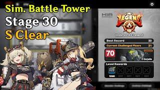 Simulated Battle Tower Stage 30 - Burnice M2 ft.Ben,Lucy  S Clear (patch 1.3) | ZZZ