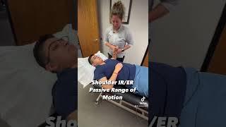 IR/ER passive shoulder ROM  #ShoulderCare #physicaltherapist #physicaltherapy #shoulderhealth