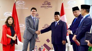 Pertemuan Bilateral Presiden Prabowo dengan PM Kanada Justin Trudeau, Lima, 15 November 2024