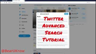 Twitter advanced search tutorial