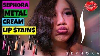 SEPHORA METAL Shades Cream Lip Stains!