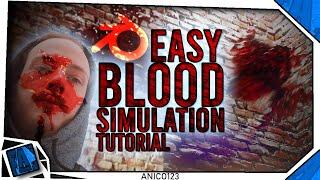 How TO make a blood splatter simulation in Blender, SOO EASY !?!?