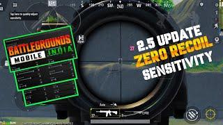 BGMI NEW SENSITIVITY SETTING || BGMI ZERO RECOIL SENSITIVITY SETTING || BGMI 2.5 SENSITIVITY SETTING