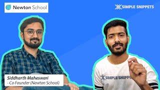 Tech Talks with Siddharth Maheshwari (IIT-ian) - Co Founder of Newton School