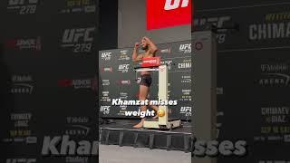 Khamzat Chimaev misses weight ahead of his UFC 279 main event bout 