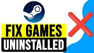 How to FIX GAMES Showing UNINSTALLED on STEAM 2024 | Steam Uninstall Error Busy