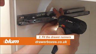 Blum Tandembox Antaro - deep replacement kitchen drawer box - 2 of 3   Fit the drawer runners