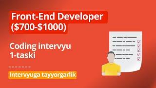 Coding intervyu 1-taski | Junior Front-End Developer