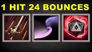 1 Hit 24 Bounces [ Swashbuckle + Moon Glaive ] | Dota 2 Ability Draft