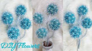 DIY Flowers from Foamiran with Ribbon || Easy to make Flowers with Foamiran and Metallic Ribbon