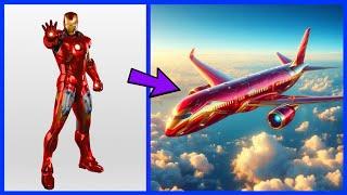 AVENGERS But AIRPLANE ️ VENGERS  All Characters (marvel & DC) 2024