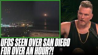 Pat McAfee Reacts To Footage of UFOS Flying Over San Diego For an Hour