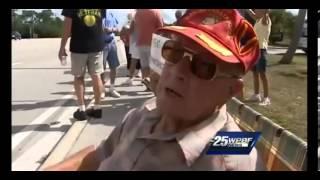 Senior citizens protest outside Vero Beach, FL retirement community