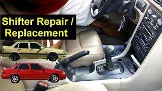 Shift knob replacement for the auto transmission, shifter button repair. Volvo 850, S70, V70 - VOTD
