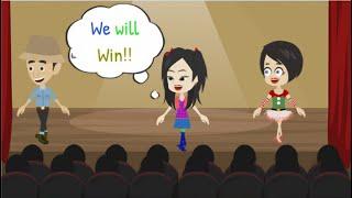 Mina, Maria, and Jack Join the Dancing Contest at Their School - Animated Story - Mina English