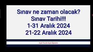 1. dönem sınavı: Sınav tarihi, sınav yeri, e-sınav randevusu, ders kitapları ve konuları