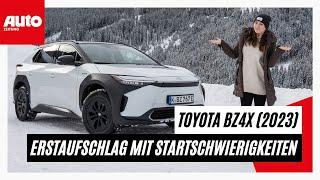 Toyota bZ4X (2023): Mit dem elektrischen Kompakt-SUV unterwegs im Schnee | AUTO ZEITUNG