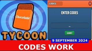 *CODES WORK* Chocolate Factory Tycoon ROBLOX | SEPTEMBER 9, 2024