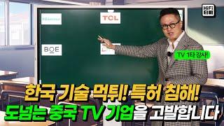 세계 1위 한국 제친 중국 TV 기업(TCL, 하이센스, CSOT, BOE)을 분석합니다.