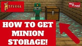 HOW TO GET MINION STORAGE | HYPIXEL SKYBLOCK MINECRAFT