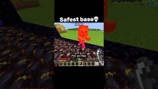 Safest base #minecraft #minecraftmemes #minecraftshorts #funny #gaming #shorts #memes #fyp