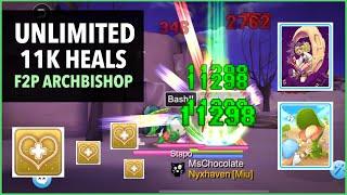 Unlimited 11K Heals w/ Loli Ruri Card and Man-Eating Grass Card | F2P Archbishop Gameplay