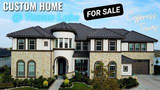 CUSTOM HOME FOR SALE IN TOWNE LAKE! Luxury home in Cypress, Texas - Waterfront lot - 4 Car garage