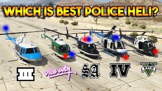 POLICE HELICOPTERS FROM EVERY GTA GAME ! (GTA 5, GTA 4, SAN ANDREAS, VICE CITY AND GTA 3)