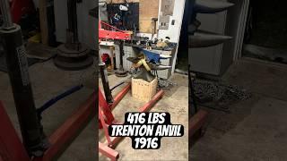 416LBS 1916 Trenton Anvil: Building Anvil Stand #antique #tools #craft #handmade #diy #howto #smith