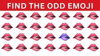 Find The Odd Emoji | Odd One Out Emoji | Old Quiz Book  | #emoji