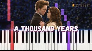 A Thousand Years by Christina Perri | Super Easy Piano Tutorial for Beginners