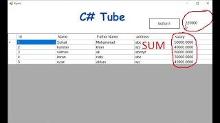 How To Get The Sum Of DataGridView Column Values Using C#