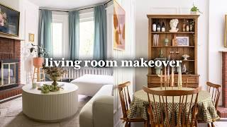 204 Sq Ft Parisian Style Living Room Makeover *COZY*