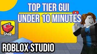 How to make top tier Gui in roblox studio under 10 Minutes!