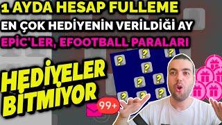 1 AYDA HESAP FULLEMEEN ÇOK HEDİYENİN VERİLDİĞİ AYBEDAVA EPİC'LER, EFOOTBALL PARALARI, SÜPER HESAP