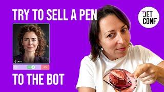 Try to sell a pen to the bot